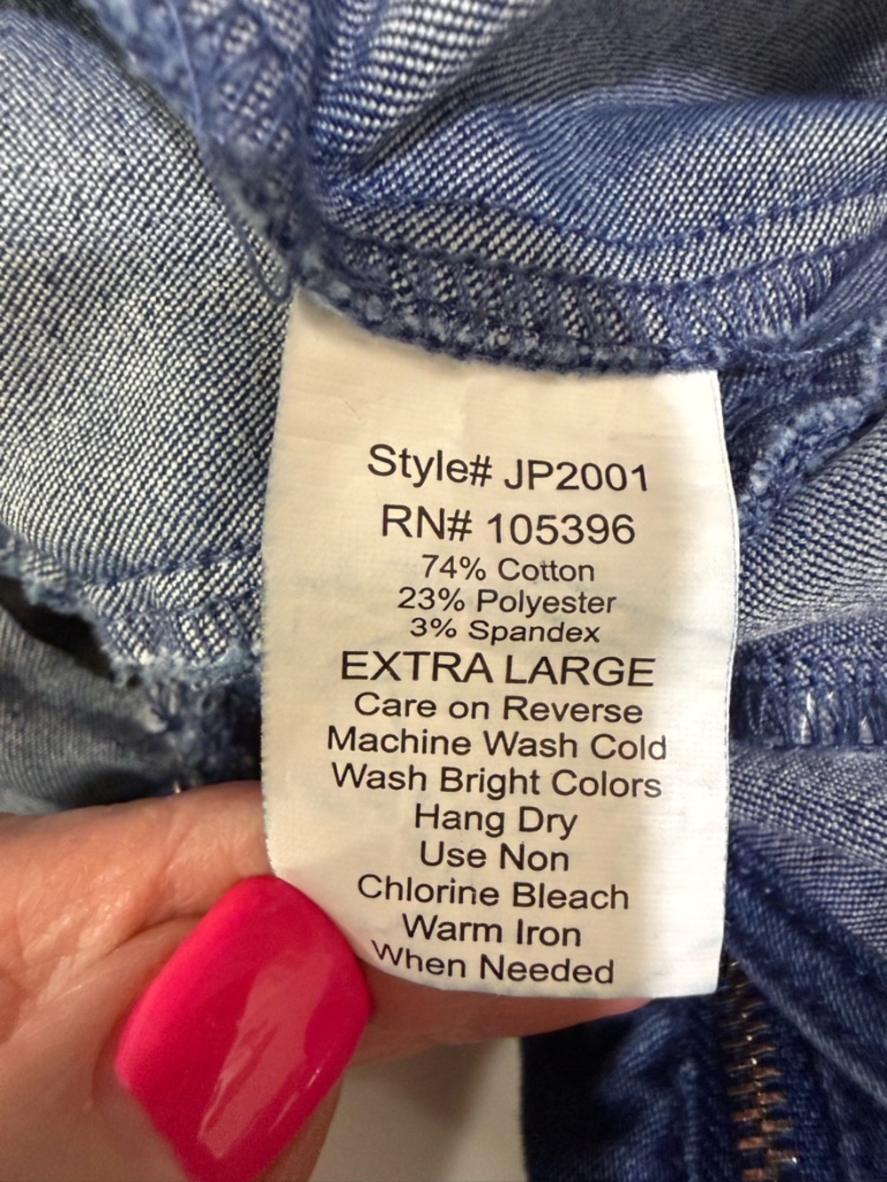 C’EST TOI Denim Laced Sides V-Neck Stretch Jumpsuit Size XL - Picture 9 of 14